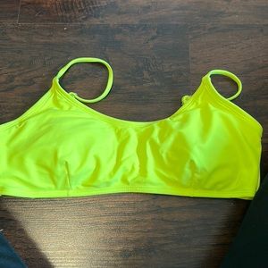 Neon yellow bikini top. M
